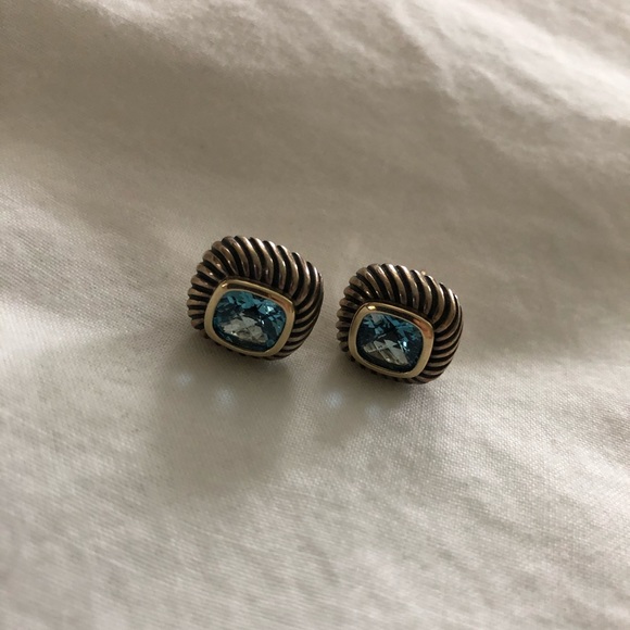 David Yurman Jewelry - David Yurman Blue Topaz earrings.
